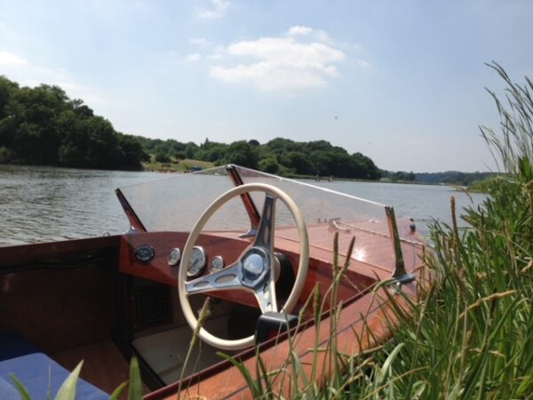 1950s classic wooden sports boat