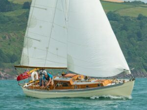 Classic wooden Vertue sailing yacht for sale